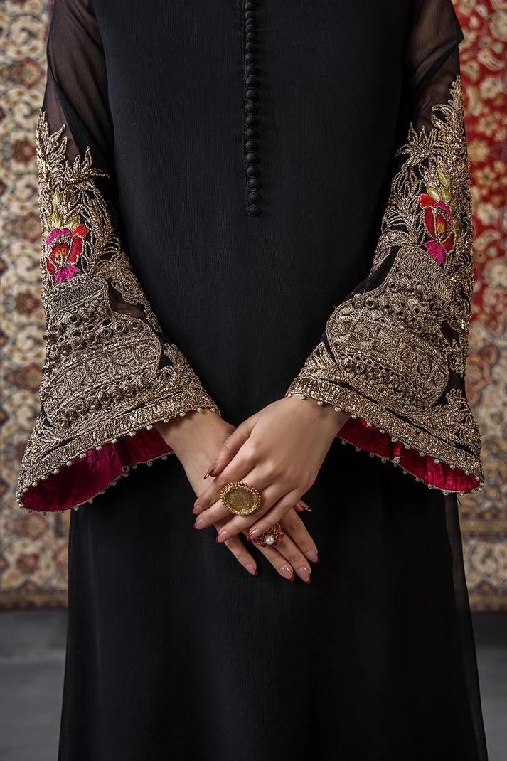 Needlecraft Chiffon & Silk Farshi Shalwar Set - Image 10
