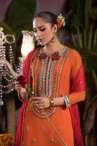 Mirror Work Chiffon 3PC Luxury Suit - Thumbnail 6