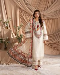 Kashmiri Stitch Embroidered with Loose Trouser - Thumbnail 2
