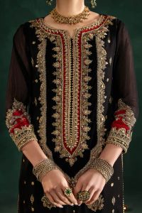 Hand-Embroidered Chiffon & Silk  - Thumbnail 16