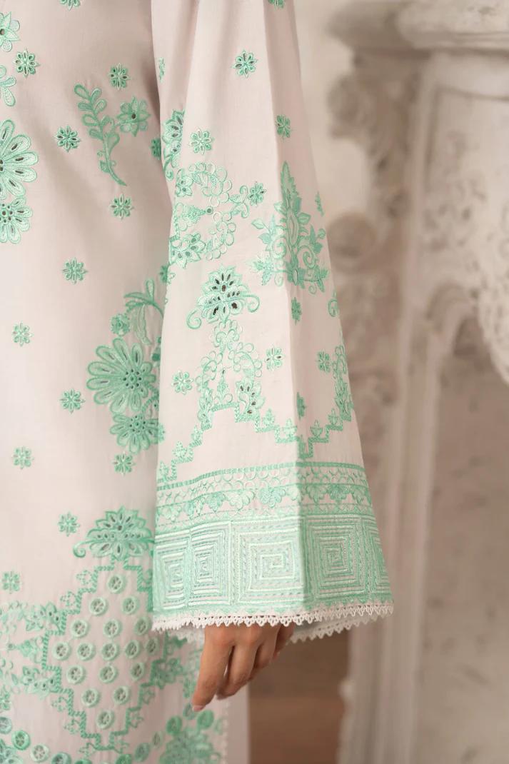 Chikankari & Multi-Thread Embroidered 3-Piece Suit - Image 7