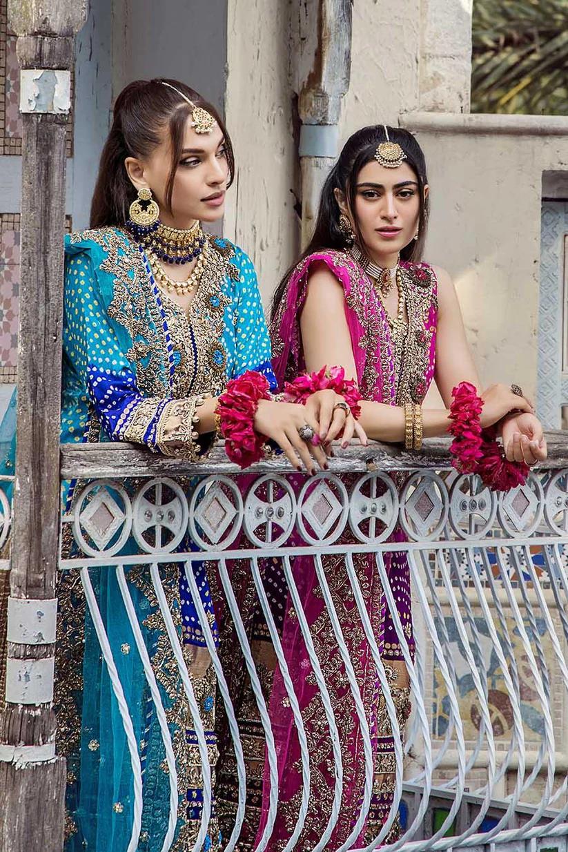 Handcrafted Pure Silk Chunnari Wedding Suit - Image 1
