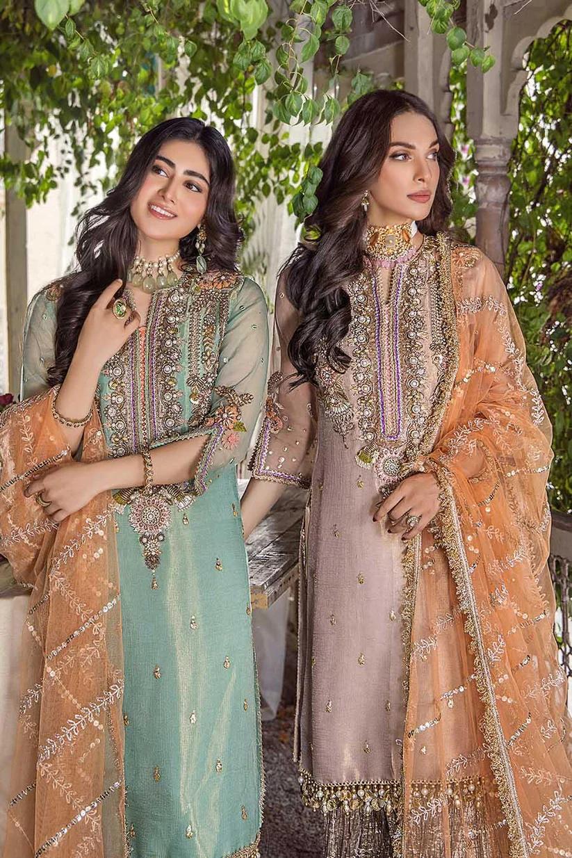 Pure Resham Mesuri Zardozi Suit - Image 2