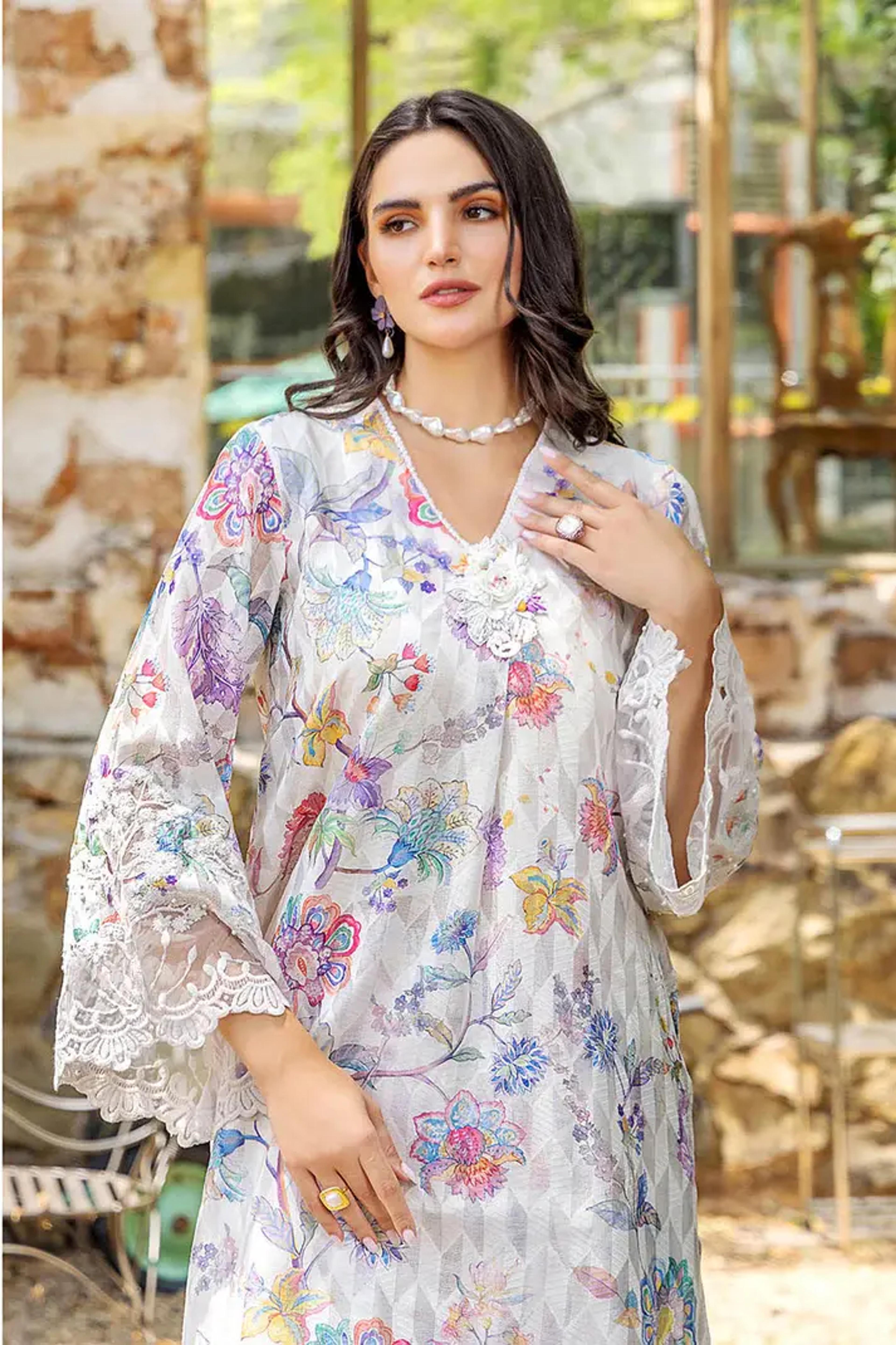 Aangan Stitched Indian Brochette Cotton Suit - Thumbnail 2
