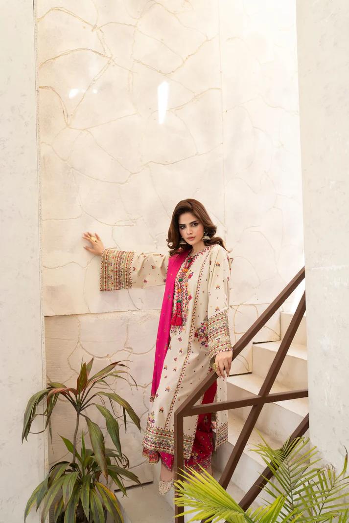 Kashmiri Embroidery & Mirror Work Festive Suit - Image 6