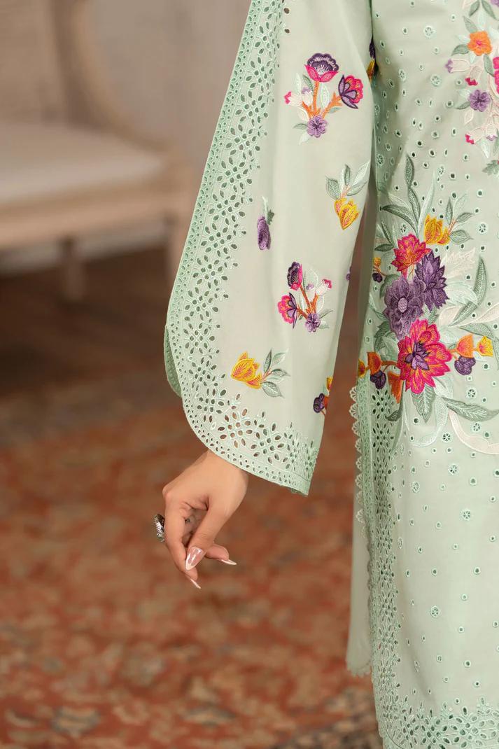 Embroidered Short Shirt & Tulip Shalwar with Chiffon Dupatta - Image 12