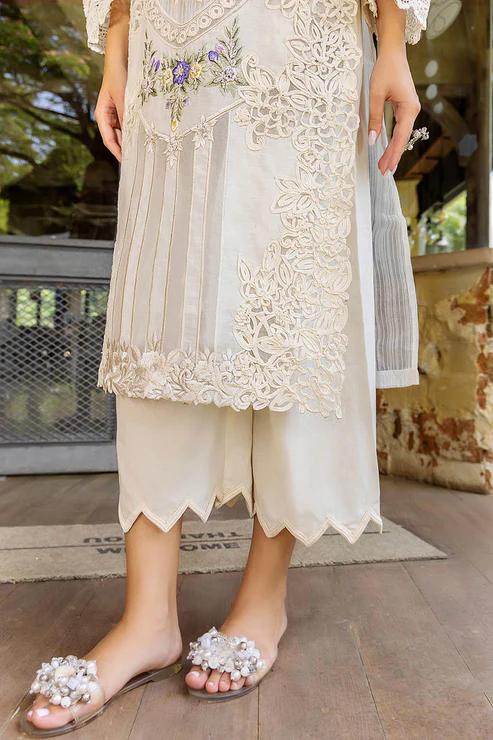 Premium Cotton Chikan Embroidered Suit - Image 6