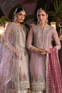 Organza Applique Shirt & Jamawar Shalwar Set - Thumbnail 2