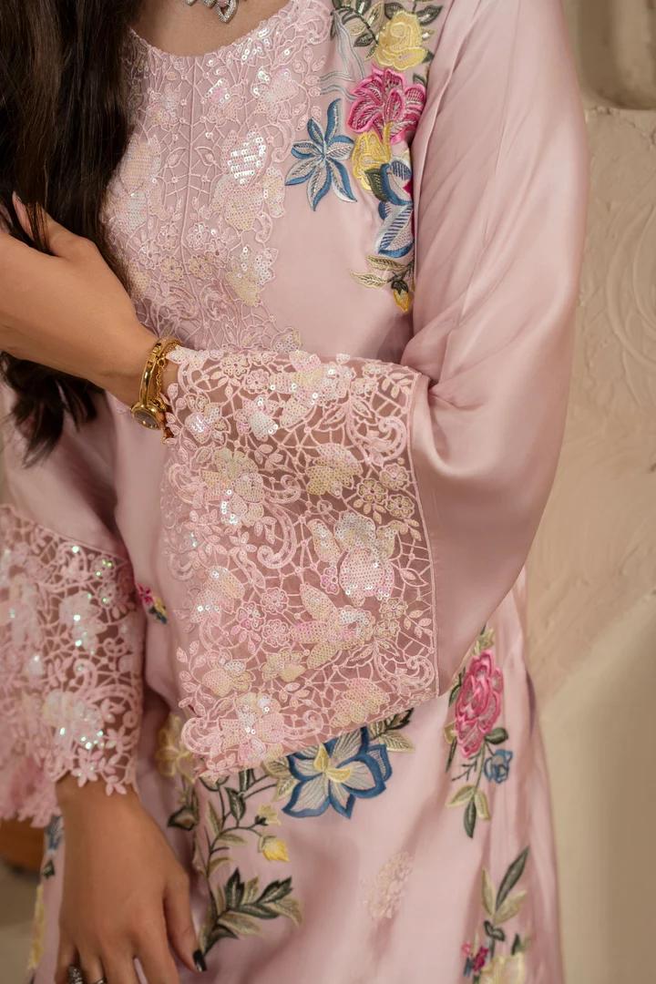 Bloom Embroidered Silk Suit - Image 6