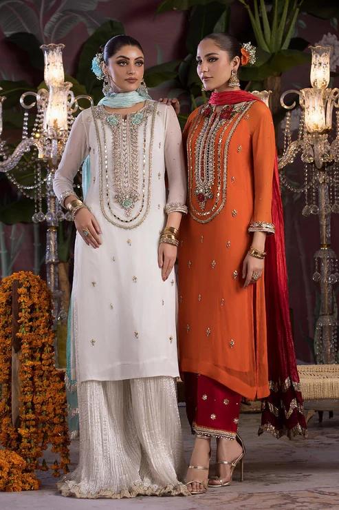 Mirror Work Chiffon 3PC Luxury Suit - Image 1