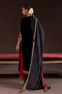 Hand-Embroidered Velvet & Silk - Thumbnail 4