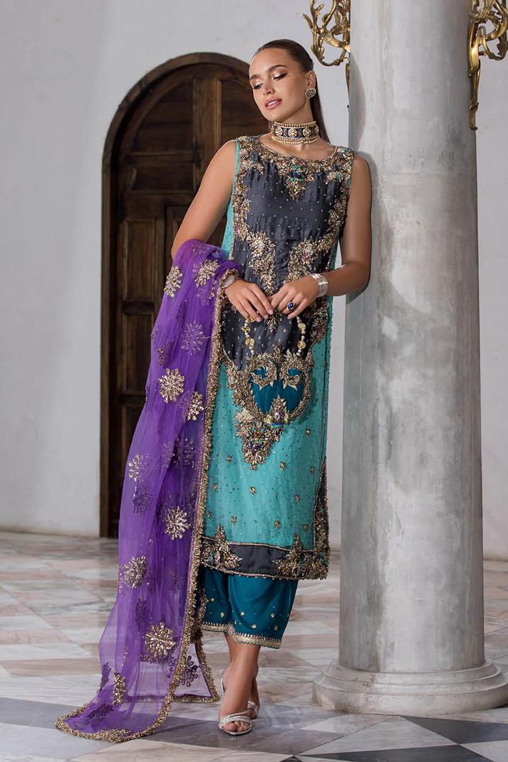 Hand-Worked Pure Organza Formal Wear - Image 3