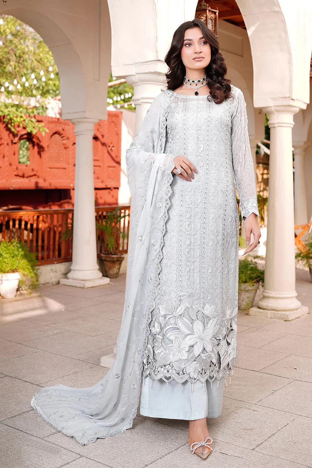 Regal Petal Chiffon Suit