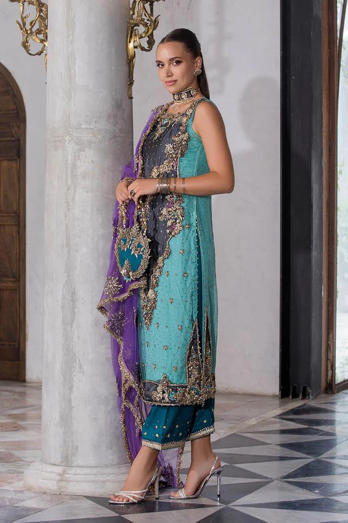 Hand-Worked Pure Organza Formal Wear - Image 6