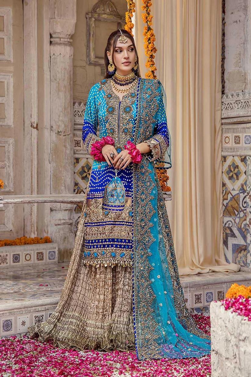 Handcrafted Pure Silk Chunnari Wedding Suit - Image 10