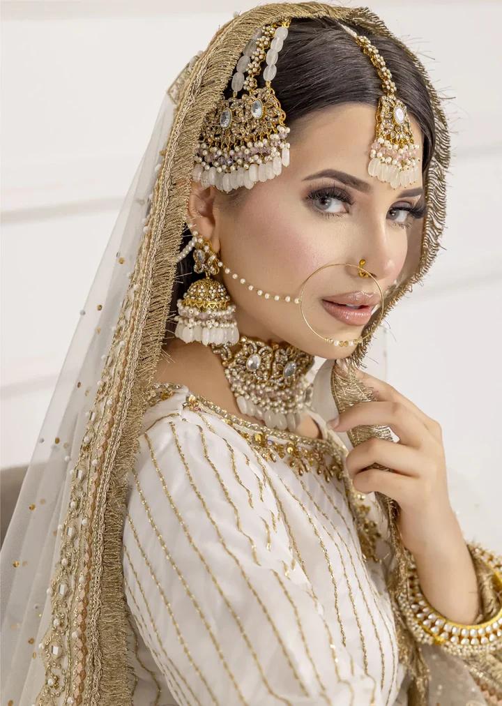 Ivory Gold Embellished Gharara Set - Image 6