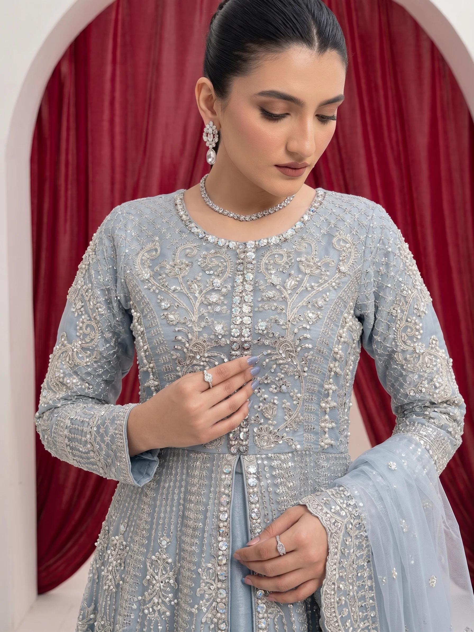 Pearl & Sequin Embroidered Maxi - Image 5