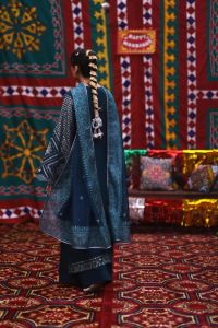 Teal Silver Embellished Suit - Thumbnail 3