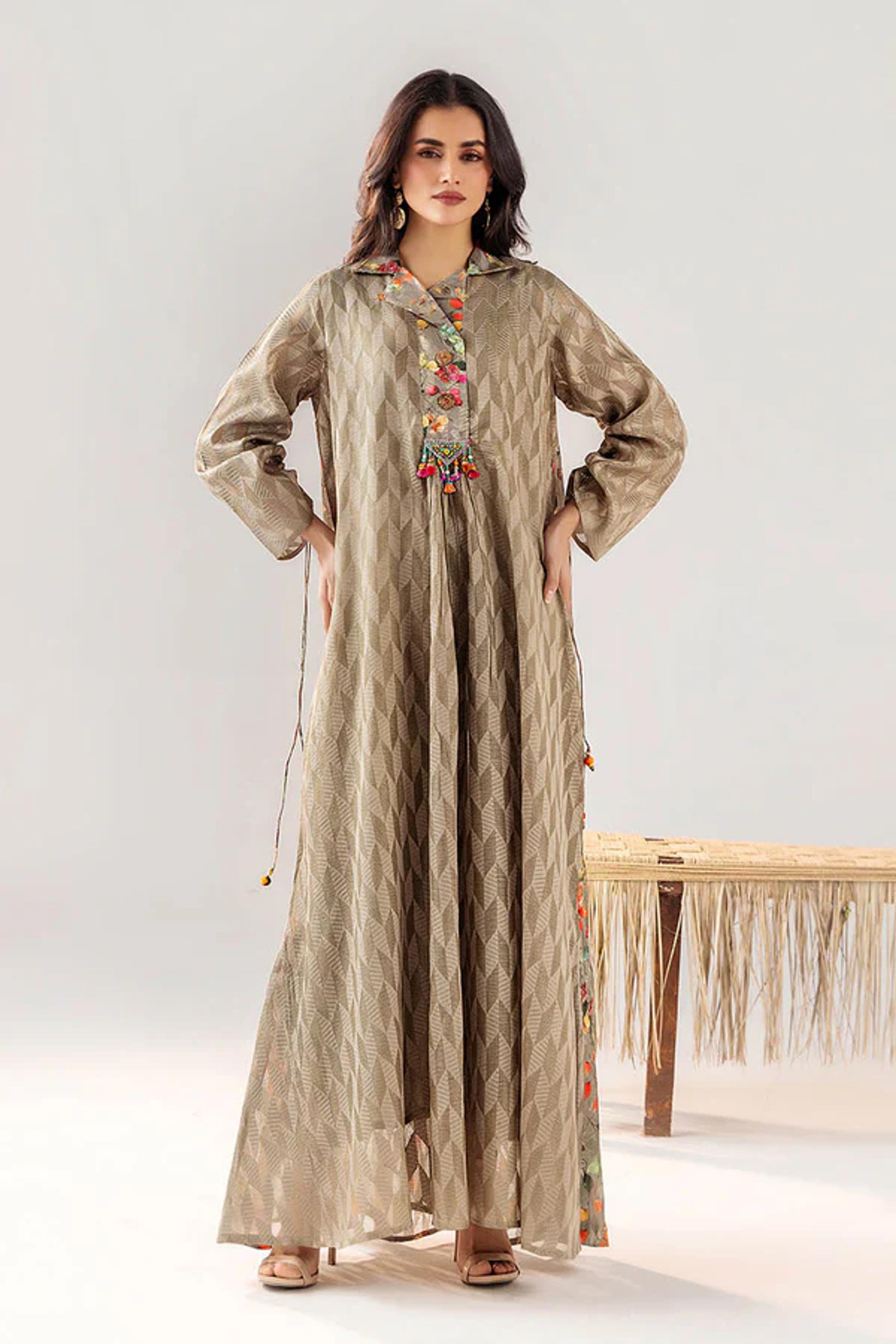 Indian Brochette Shirt with Pure Cotton Bottom - Thumbnail 1