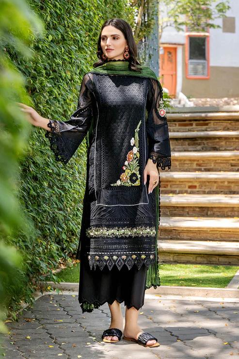 Cotton Chikan Suit with Crinkle Chiffon Dupatta - Image 2