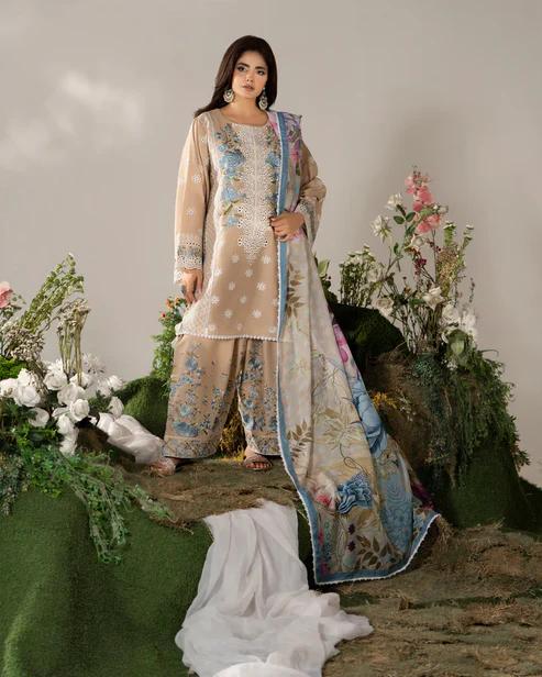 Chikankari Short Shirt&Farshi Shalwar - Image 2