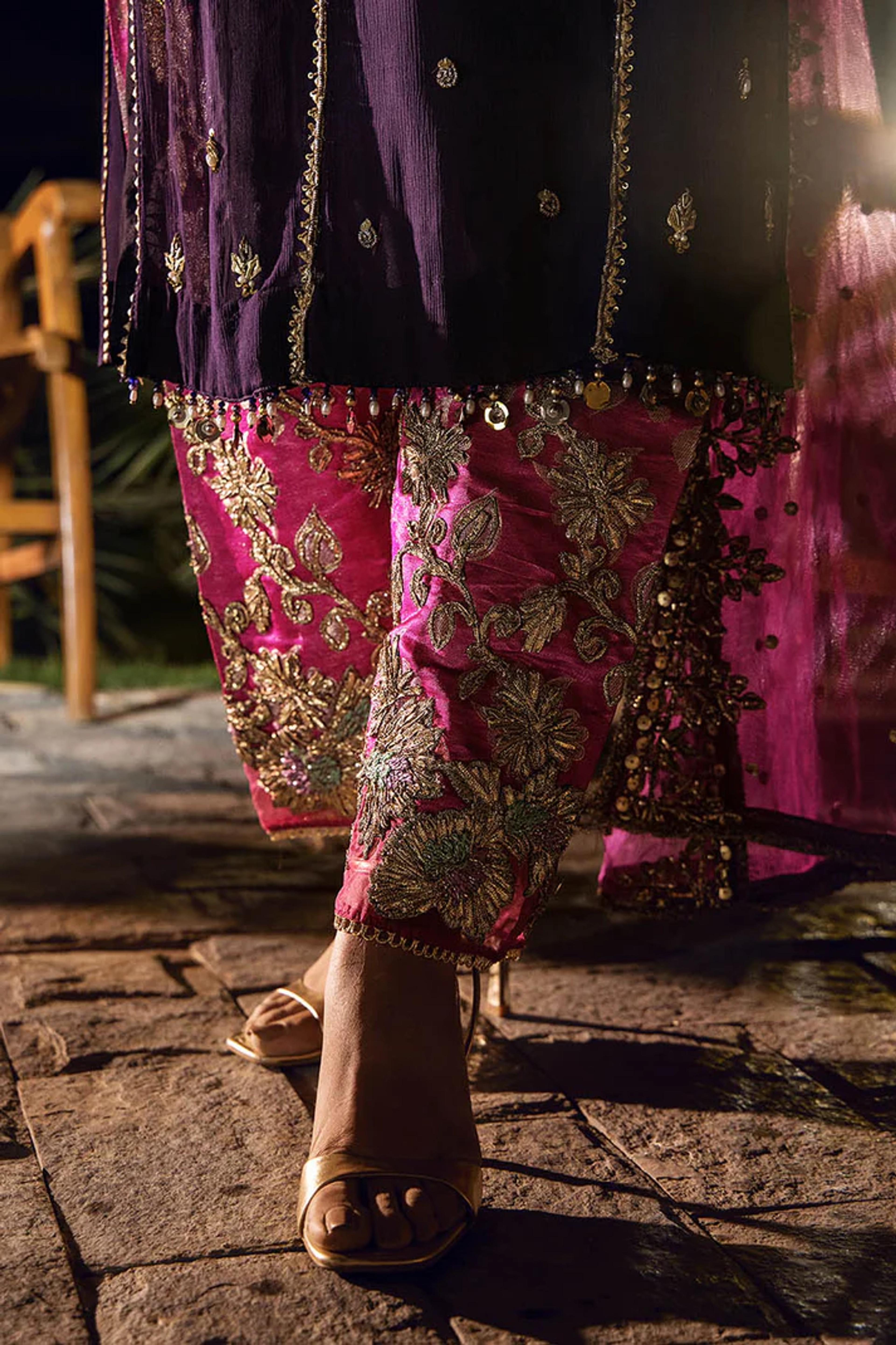 Kora Dabka Chiffon Chunri Shirt - Thumbnail 12