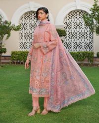 Floral Embroidered Suit - Thumbnail 3