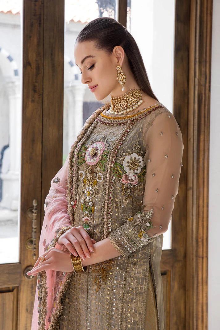 3D Zardozi Mesuri Shirt & Indian Crush Silk - Image 5
