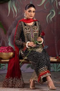 Handmade Chunnari Chiffon Bridal Wear - Thumbnail 1