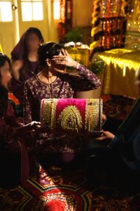 Plum Gold Embroidered Suit - Thumbnail 6