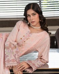 Embroidered Suit with Geometric Hem - Thumbnail 5