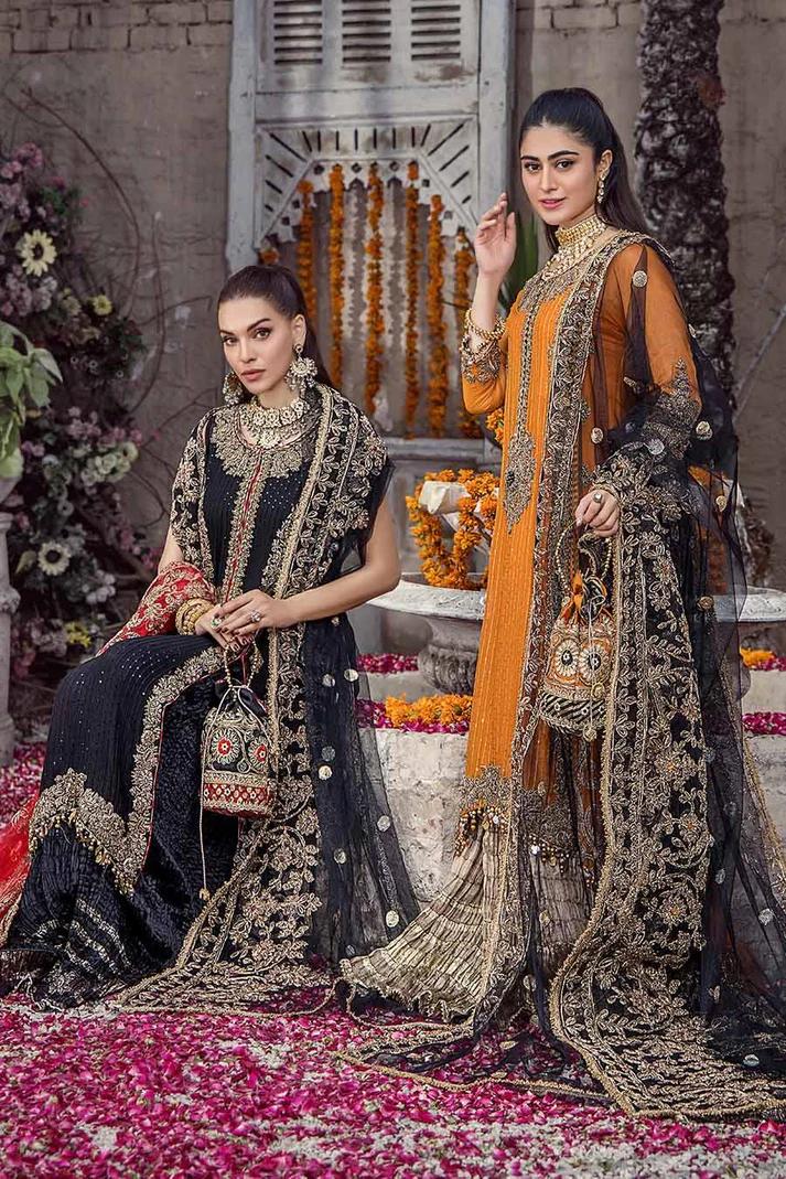 Needlecraft Chiffon Suit with Crushed Sharara - Image 2