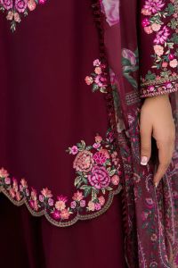 Short Shirt with Dori Tassels & Chiffon Dupatta  - Thumbnail 12