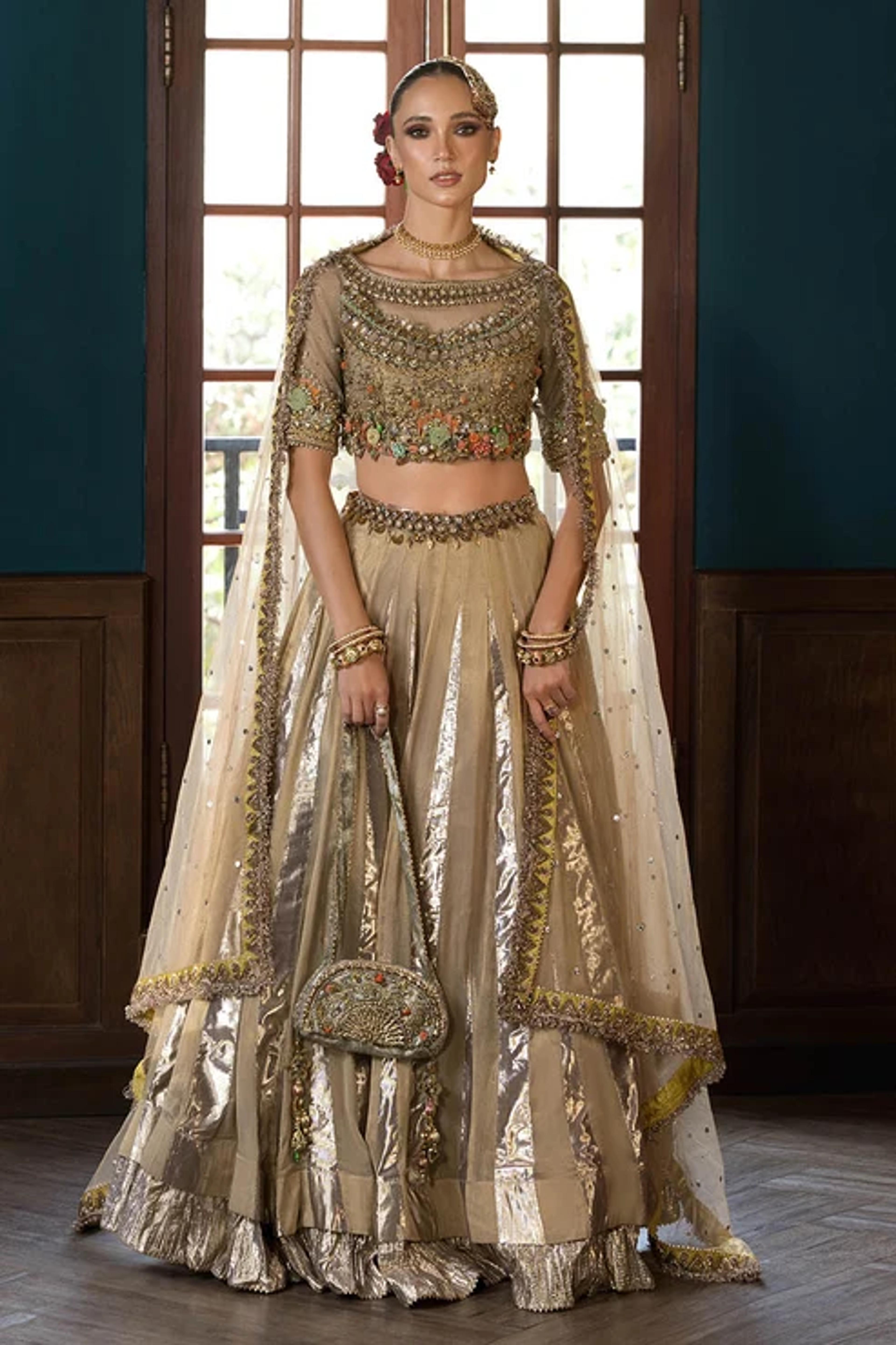 Kora & Dabka Embroidered Lehnga Ensemble