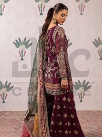 Embroidered Chiffon Suit with Adda Work - Thumbnail 2