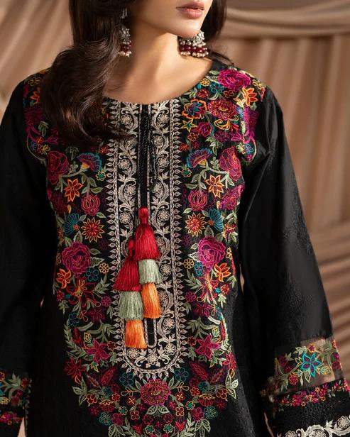 Kashmiri Stitch Embroidered with Loose Trouser - Image 13