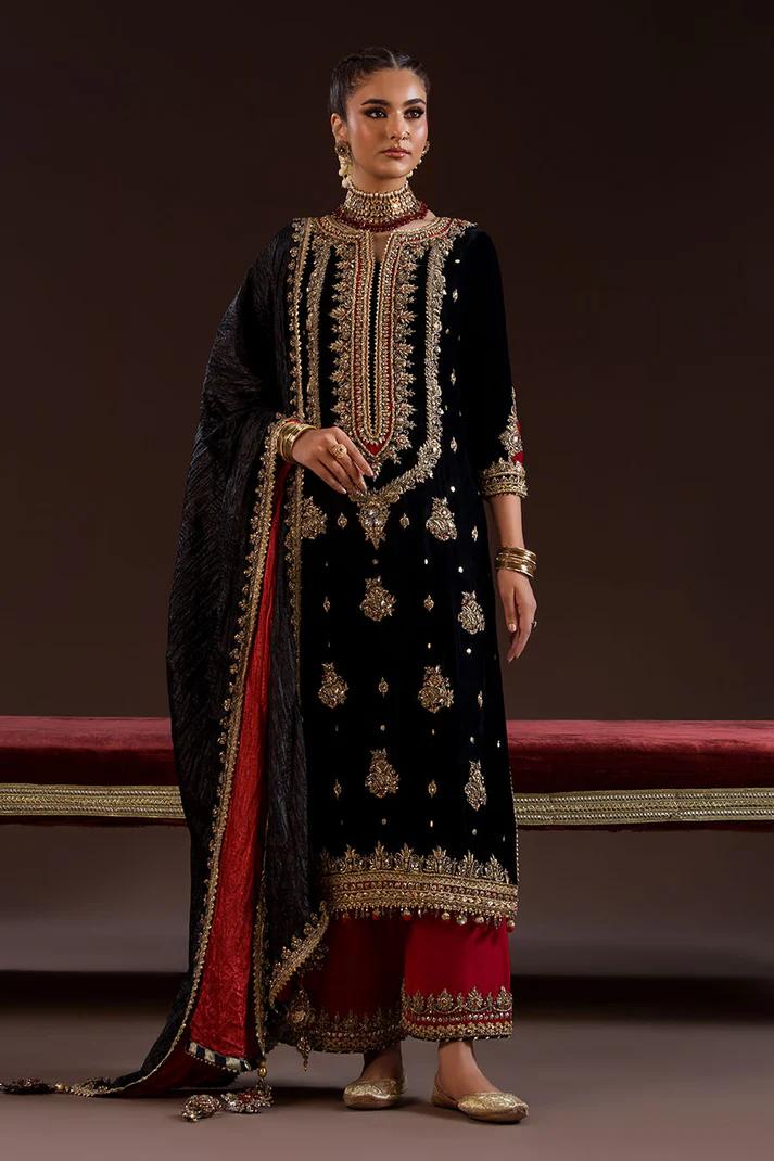 Hand-Embroidered Velvet & Silk - Image 1