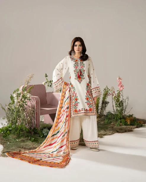 Short shirt with intricate multi-thread embroidery - Image 2