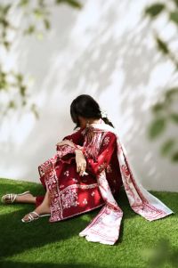 Rustic Maroon Lawn Suit - Thumbnail 6
