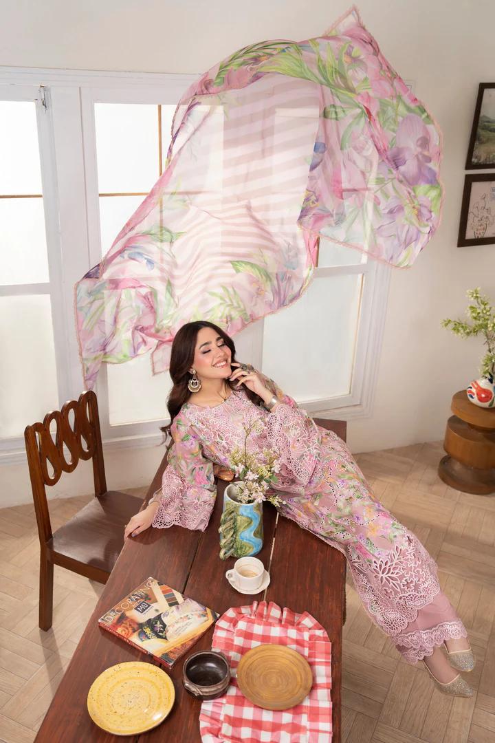 Lawn Suit with Embroidery &Lace - Image 2