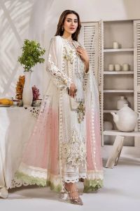 Cotton Chikan 3D Embroidered - Thumbnail 3