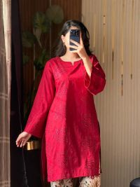 Breezy Printed Lawn Duo with Farshi Drape - Thumbnail 3