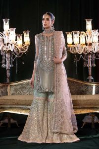 Resham Mesuri Shirt & Pure Mesuri Sharara - Thumbnail 3