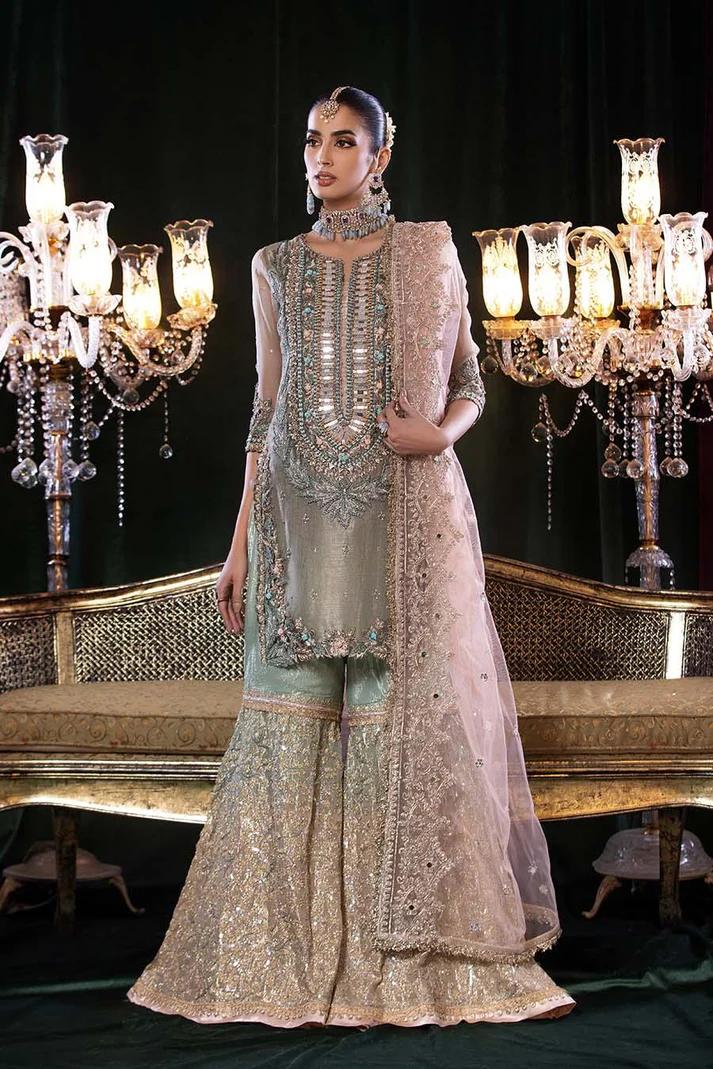 Resham Mesuri Shirt & Pure Mesuri Sharara - Image 3