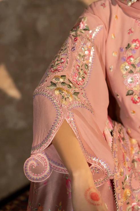 Embroidered Shirt with Printed Silk Sharara - Image 3