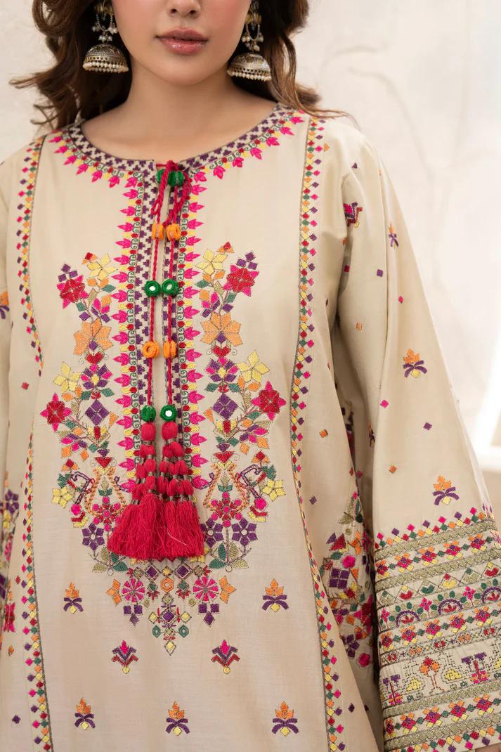 Kashmiri Embroidery & Mirror Work Festive Suit - Image 5