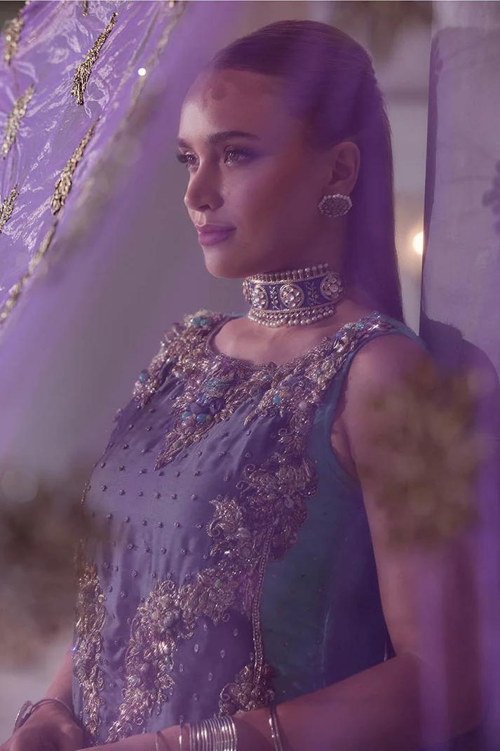 Hand-Worked Pure Organza Formal Wear - Image 9