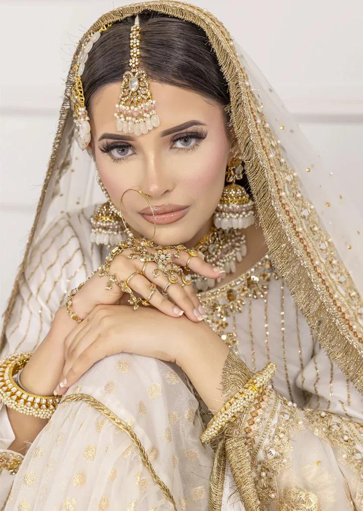 Ivory Gold Embellished Gharara Set - Image 8