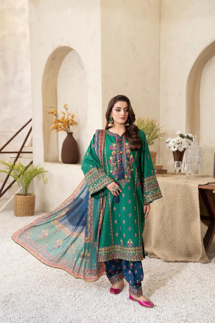 Kashmiri Embroidery & Mirror Work Festive Suit - Image 9