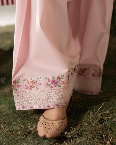 Embroidered Short Shirt with Farshi Shalwar - Image 12